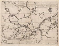 Listing image for Map Of Eastern Canada & The Great Lakes 1705 Vintage Historic Map Poster Print